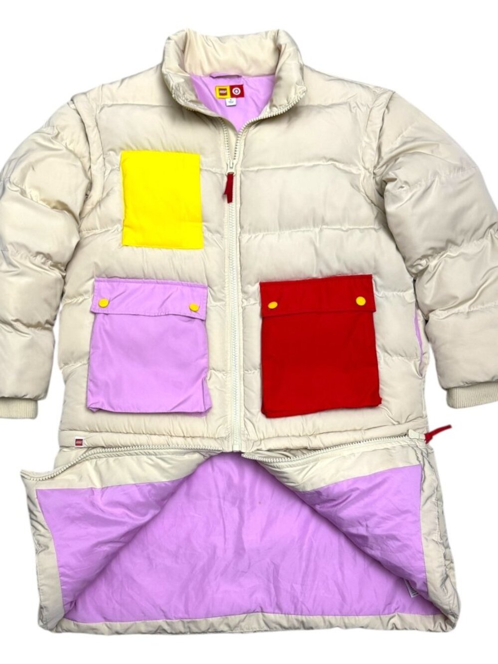 LEGO Deconstructed Winter Puffer Parka Insulated Vest & Coat Womens Small